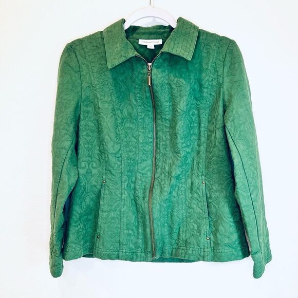 COLDWATER CREEK WOMENS GREEN JACKET SIZE 12 - Picture 1 of 5